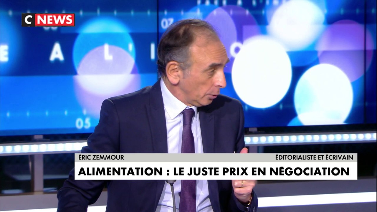 Éric Zemmour sur les prix dans l’agro-alimentaire: «Les grandes surfaces appliquent des méthodes de voyous»