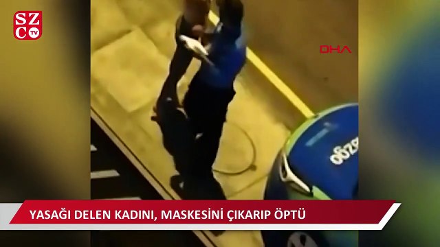 Polisten sokağa çıkma yasağını ihlal eden kadına ceza yerine öpücük