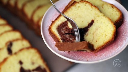 وصفتي الأساسية لكيك ناجح وسريع جنب الشاي - ماربل كيك