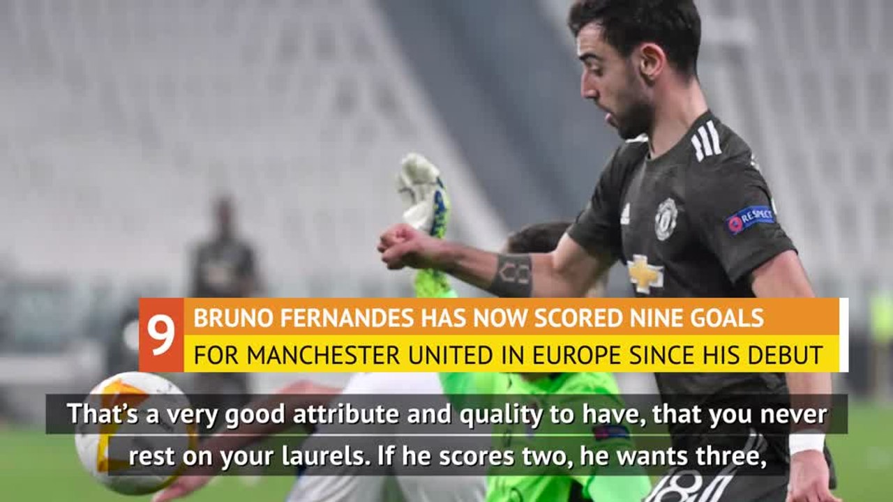Bruno Fernandes drives everyone on at United - Solskjaer