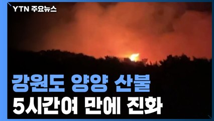 강원도 양양 산불 5시간여 만에 진화...잔불 정리 중 / YTN