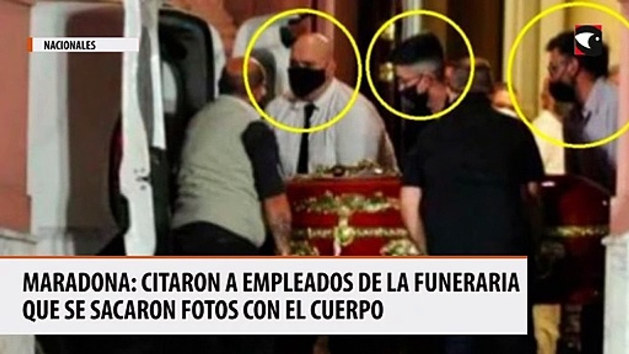 Citaron a empleados de la funeraria que se sacaron fotos con el cuerpo de Maradona