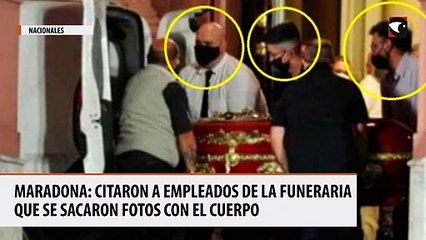 Citaron a empleados de la funeraria que se sacaron fotos con el cuerpo de Maradona