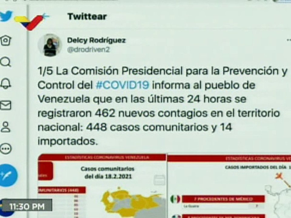 COVID-19: Venezuela registra 448 casos comunitarios,14 importados y suma 126.792 recuperados