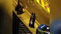 Polisten sokağa çıkma yasağını ihlal eden kadına ceza yerine öpücük!