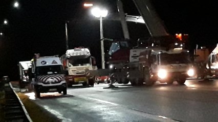 E42-A8 Installation portique autoroute Tournai Lille