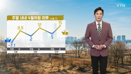 [날씨] 주말 내내 4월처럼 따뜻...내일 대체로 맑지만 중서부 미세먼지↑ / YTN