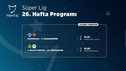 (VİDEO GRAFİK) - Süper Lig'de 26. haftanın programı