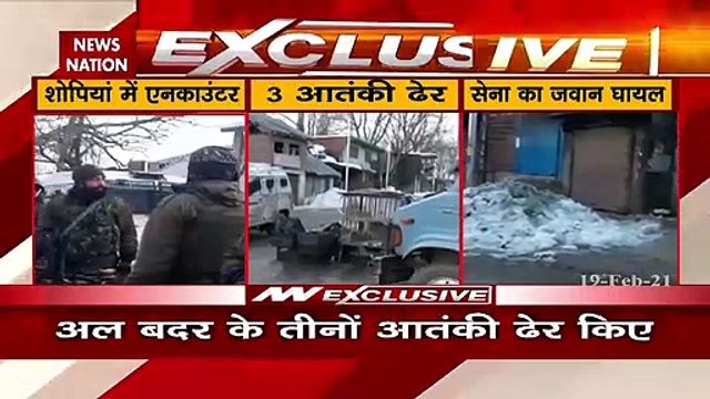 Jammu kashmir: शोपियां एनकाउंटर में लश्कर के 3 आतंकी ढेर, बडगाम में मुठभेड़ जारी