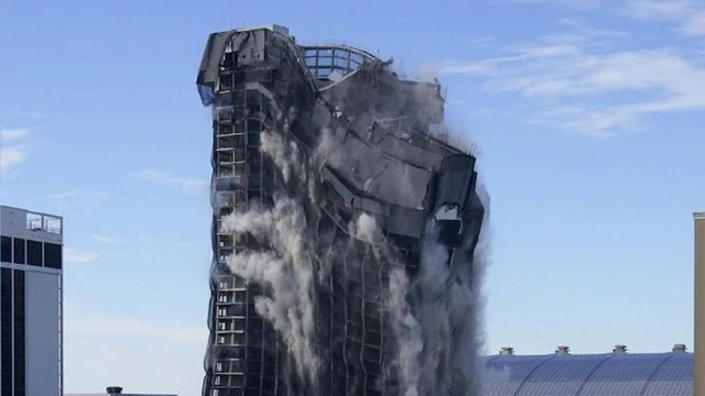 With 3,000 sticks of dynamite former Trump plaza demolished