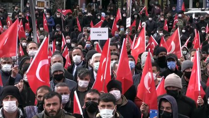 HAKKARİ - Gara'da 13 Türk vatandaşının şehit edilmesine tepki gösterildi