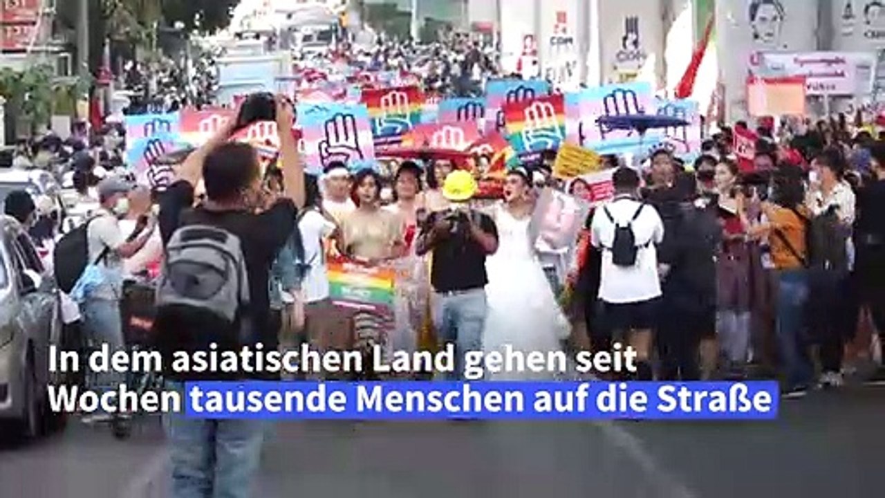 Schwule und Lesben schließen sich Protesten in Myanmar an