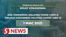 Education minister: Vocational colleges, international schools, tuition centres to resume in March