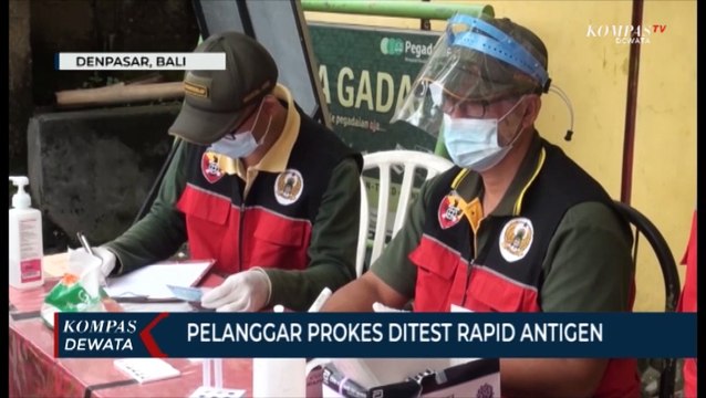 Pelanggar Prokes Dites Rapid Antigen