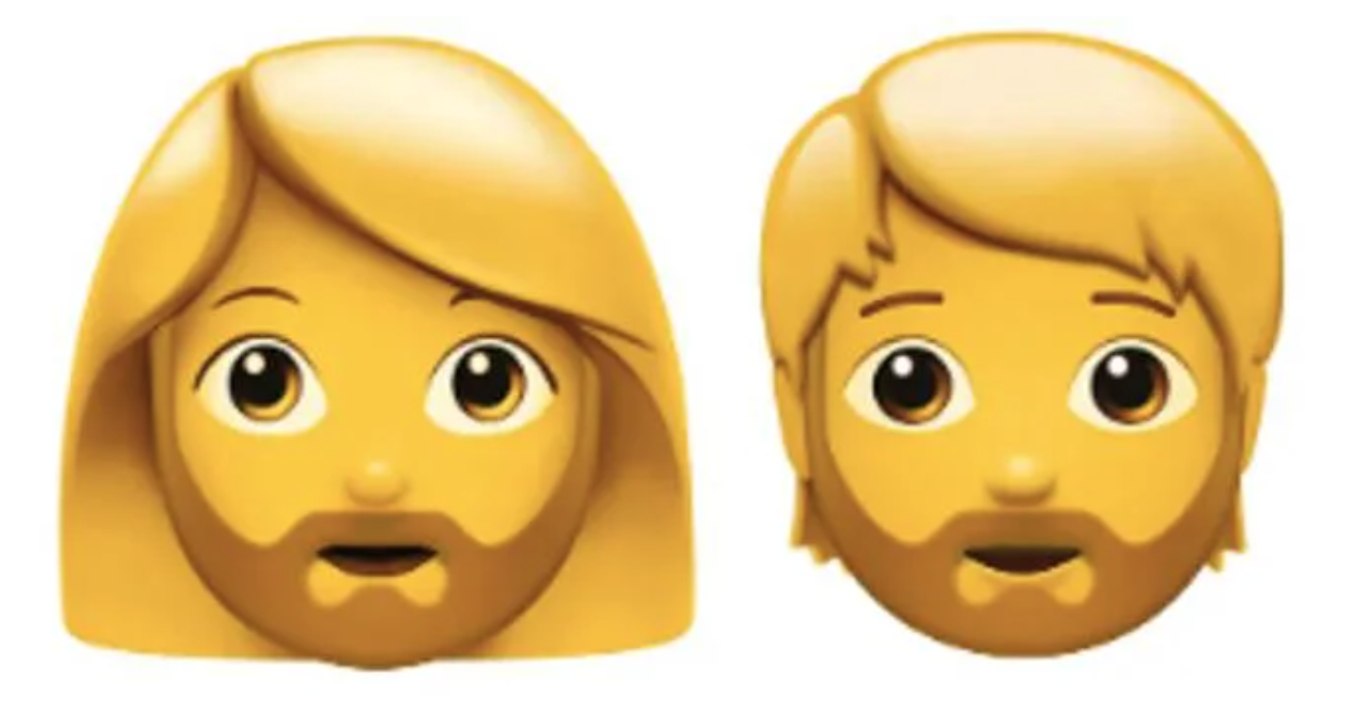 Femme à barbe, couple Homme-homme et femme-femme, Apple sort ses nouveaux EMOJI pour être plus "inclusif"