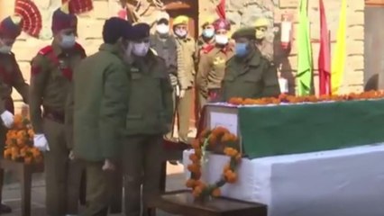 Wreath laying ceremony of J&K Police SPO Mohammad Altaf