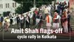 Union Home Minister Amit Shah flags-off cycle rally in Kolkata