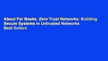 About For Books  Zero Trust Networks: Building Secure Systems in Untrusted Networks  Best Sellers