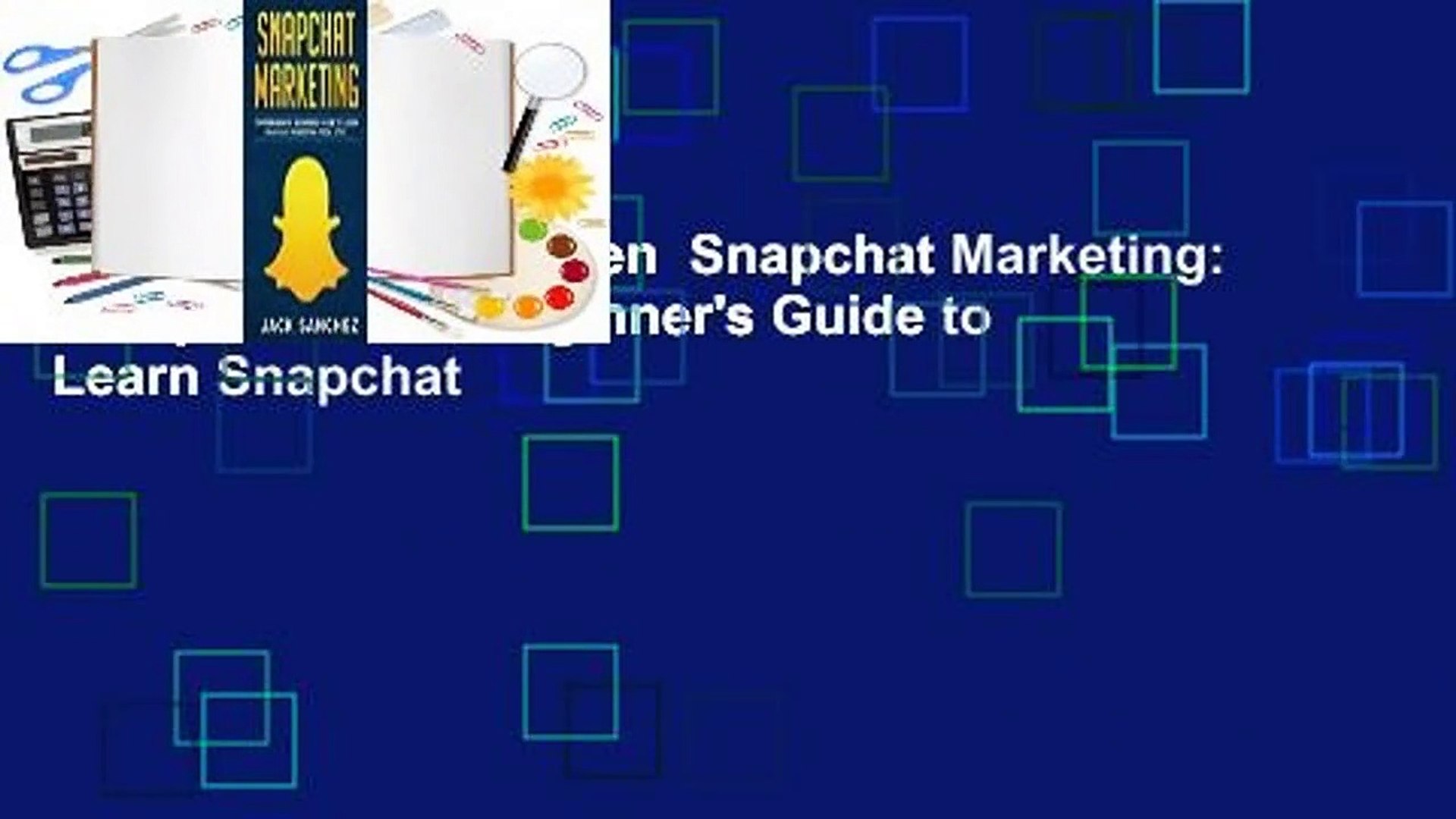 ⁣Ebooks herunterladen  Snapchat Marketing: Comprehensive Beginner's Guide to Learn Snapchat