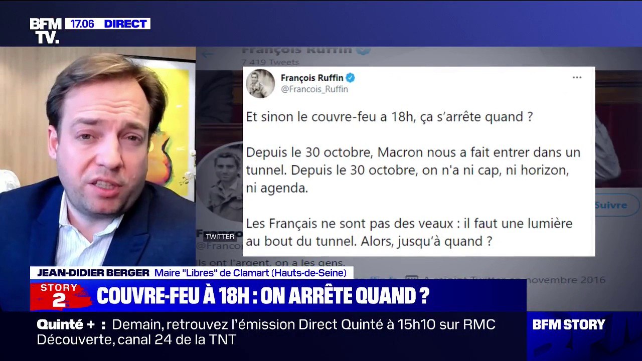 Couvre-feu à 18h: pour le maire de Clamart, "il y a une forme d'usure psychologique très forte de nos concitoyens"