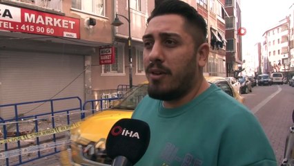 Zeytinburnu'nda balkonun çöktüğü anlar kamerada