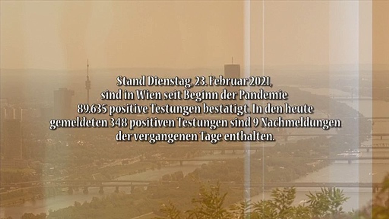Corona-Virus Aktuelle Kennzahlen aus Wien 23. Februar 2021
