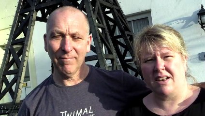 Nick Charman built a model of the Eiffel Tower and put it in the front garden of his St Leonards home