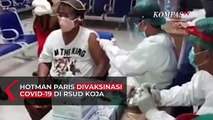 Hotman Paris Divaksinasi Covid-19 di RSUD Koja, Bajunya Jadi Sorotan