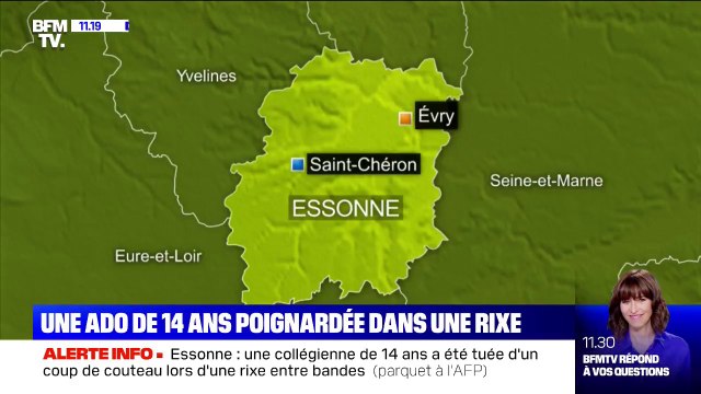 Une collégienne de 14 ans tuée lors d'une rixe entre bandes à Saint-Chéron en Essonne