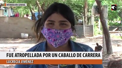 Una mujer fue atropellada por un caballo de carrera