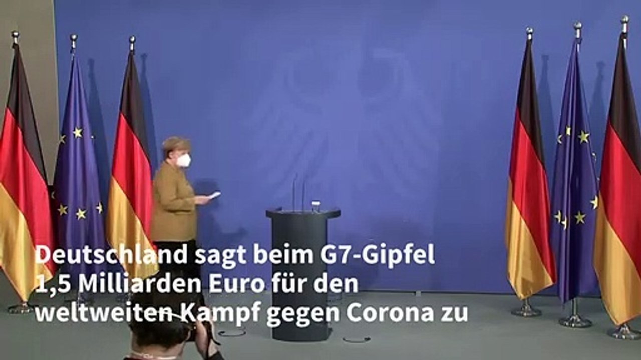 Deutschland sagt bei G7-Gipfel 1,5 Milliarden Euro für Kampf gegen Corona zu