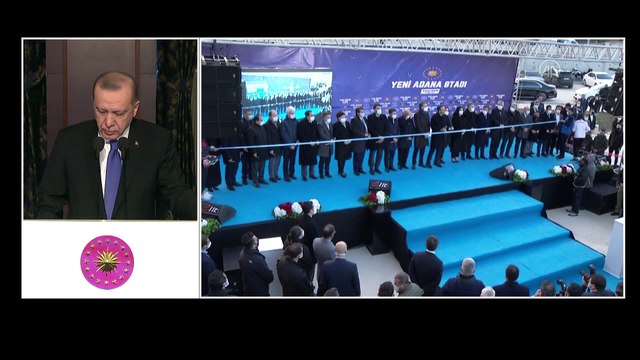 ANKARA/ADANA - Cumhurbaşkanı Erdoğan, Yeni Adana Stadı'nın açılışına video konferansla katıldı