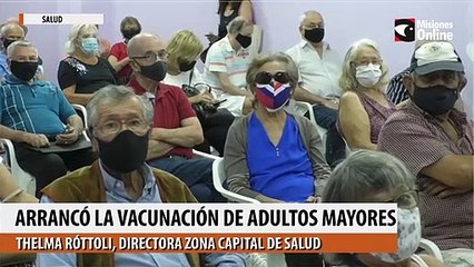 Coronavirus arrancó la vacunación de adultos mayores