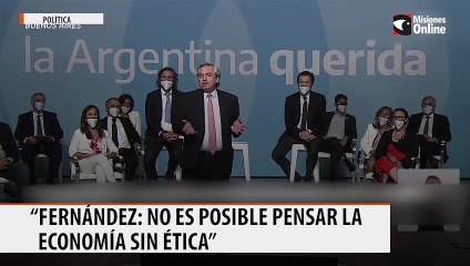 Fernández  “No es posible pensar la economía sin ética”