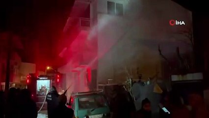 İzmir'de şömineden çıkan yangın korkuttu