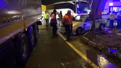 Aksaray’da otomobille tır çarpıştı: 1 yaralı