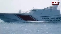 Türk Sahil Güvenliği Yunan savaş gemisini böyle kovaladı