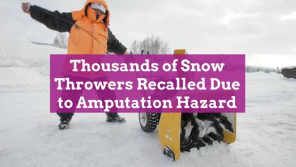 Thousands of Snow Throwers Recalled Due to Amputation Hazard