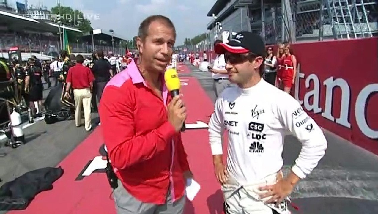 Timo Glock - Interview in Startaufstellung von Monza 2011