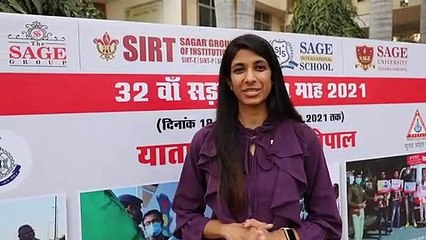 Traffic Awareness Program organized at SIRT College with Bhopal Police.