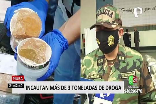 Piura: incautan más de tres toneladas de droga que iba a ser enviada a Panamá