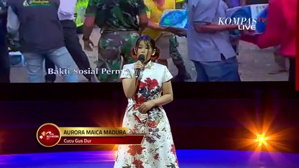 Syahdu!! Saat Cucu Gusdur Nyanyikan Ibu Pertiwi di Saat Perayaan Imlek Nasional 2021