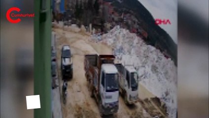 Maden mühendisi kadını patronu bıçakla kovaladı! O anlar kamerada