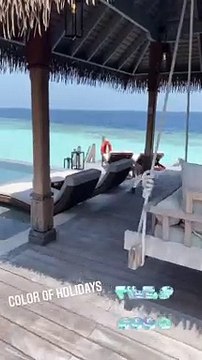 Cathy Guetta s'est offert des vacances aux Maldives en famille.