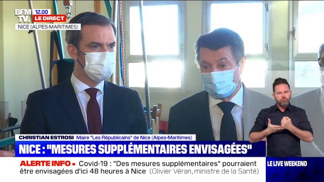 Covid-19: Olivier Véran affirme que des mesures supplémentaires pourraient être envisagées à Nice d'ici la fin du week-end