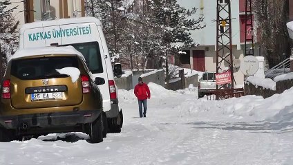 Kars-Erzurum demiryolu hattında kar temizliği