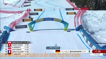 German skier Romad Baumann bloodied after smashing through finish line barriers