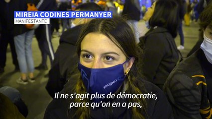 Barcelone: manifestation étudiante après l'incarcération du rappeur Pablo Hasél