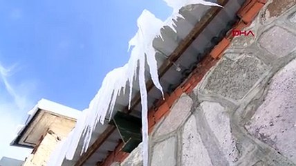 Bolu en soğuk il oldu; göller buz tuttu, dev sarkıtlar oluştu