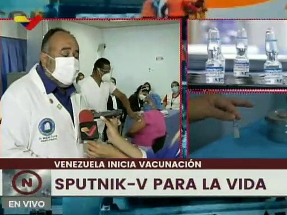 Inmunización del personal de salud del Hospital Victorino Santaella con Sputnik-V contra la COVID-19